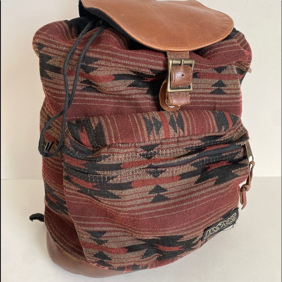 Jansport Bags Vtg 9s Jansport Made In Usa Leather Bottom Backpack